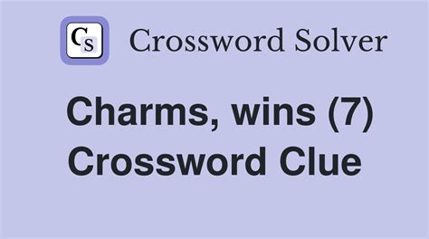 crossword clue charm|charm crossword clue 7 letters.